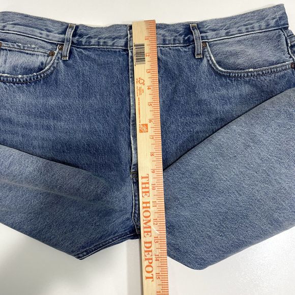 AGOLDE 90s Pinch Waist Distressed High Rise Straight Leg Jeans US 34 NWT - Picture 13 of 16